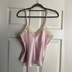 Pink Silk Lace Top